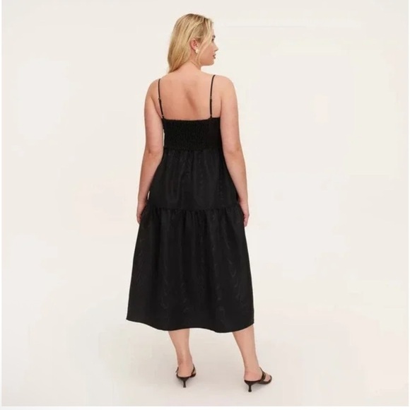 New Kate Spade x Target Tiered Ruffle Midi Tank Top Dress Size S/M Black - Picture 2 of 16